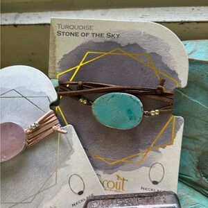 Scout Gold Dipped Turquoise Bracelet/ necklace